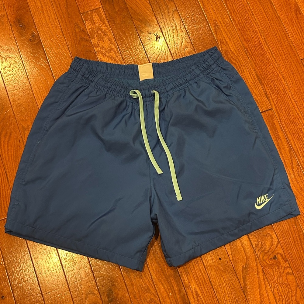 Nike Navy Shorts with Lime Accents